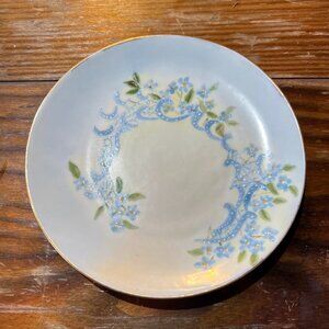 Antique Austrian Hand Painted Moriage Florals Saucer